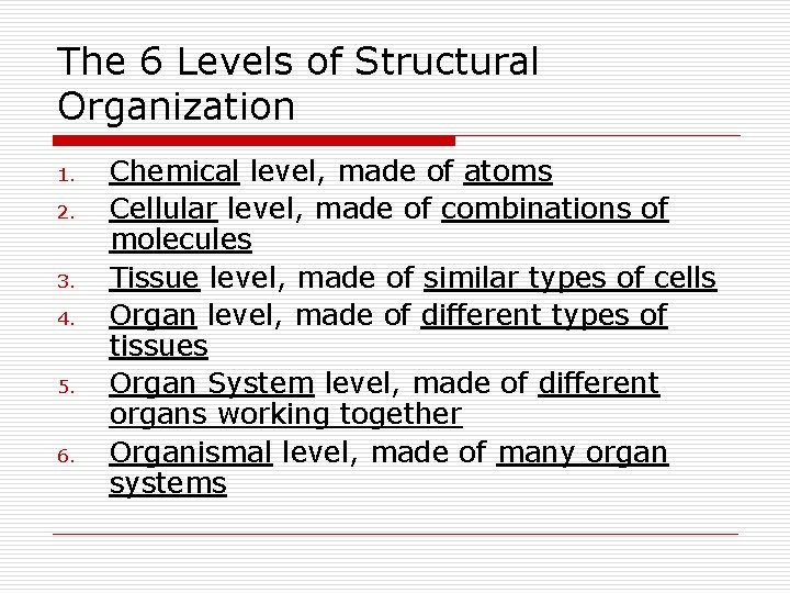Anatomy Chapter 1 Notes 1 Anatomy is the