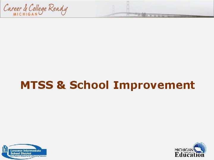 MTSS & School Improvement 