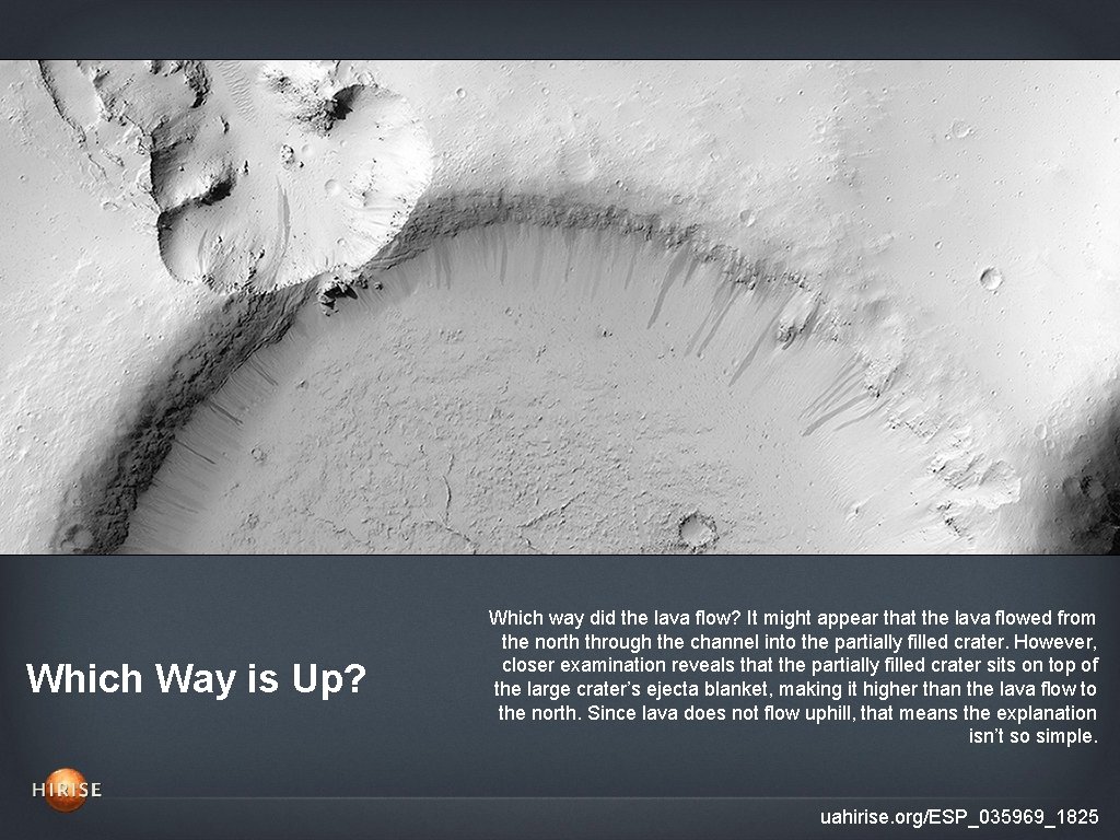 Which Way is Up? Which way did the lava flow? It might appear that