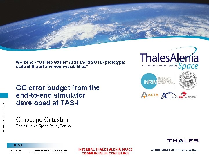 Workshop “Galileo Galilei” (GG) and GGG lab prototype: state of the art and new