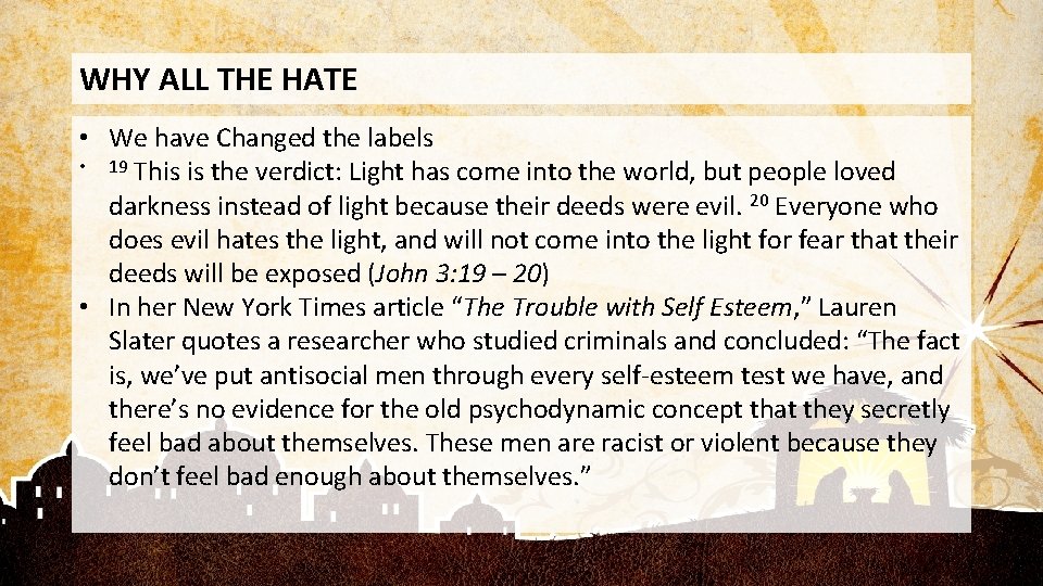 WHY ALL THE HATE • We have Changed the labels • 19 This is