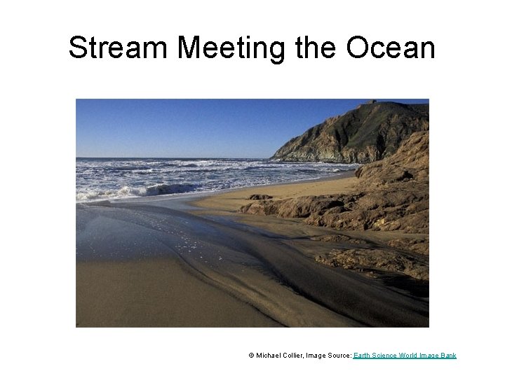 Stream Meeting the Ocean © Michael Collier, Image Source: Earth Science World Image Bank