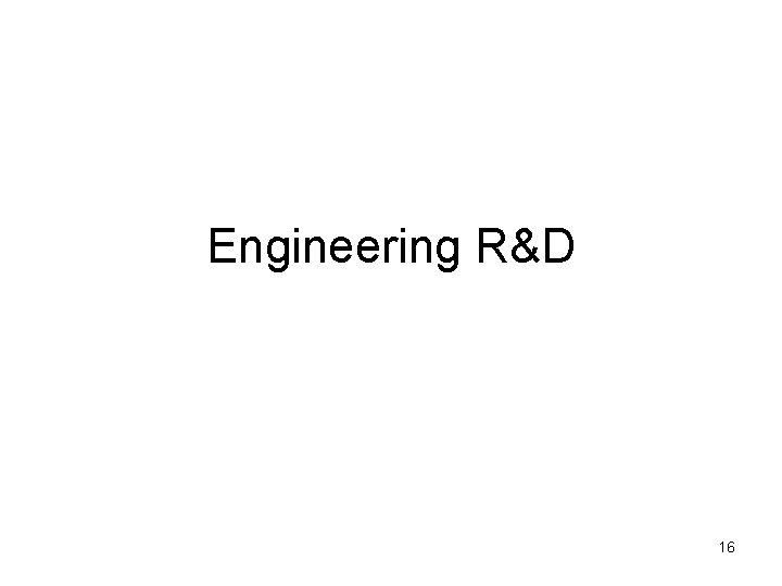 Engineering R&D 16 