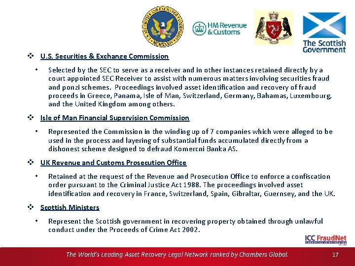 v U. S. Securities & Exchange Commission • Selected by the SEC to serve