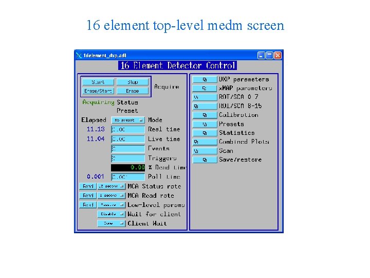 16 element top-level medm screen 