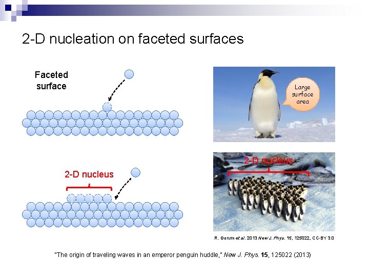 2 -D nucleation on faceted surfaces Faceted surface Large surface area 2 -D nucleus
