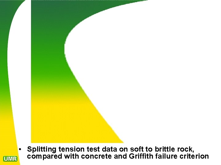  • Splitting tension test data on soft to brittle rock, compared with concrete