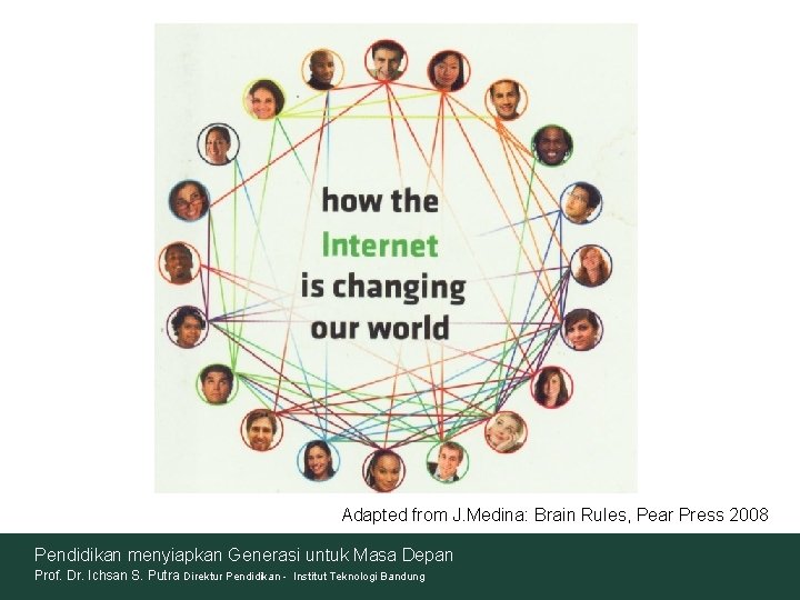 Adapted from J. Medina: Brain Rules, Pear Press 2008 Pendidikan menyiapkan Generasi untuk Masa