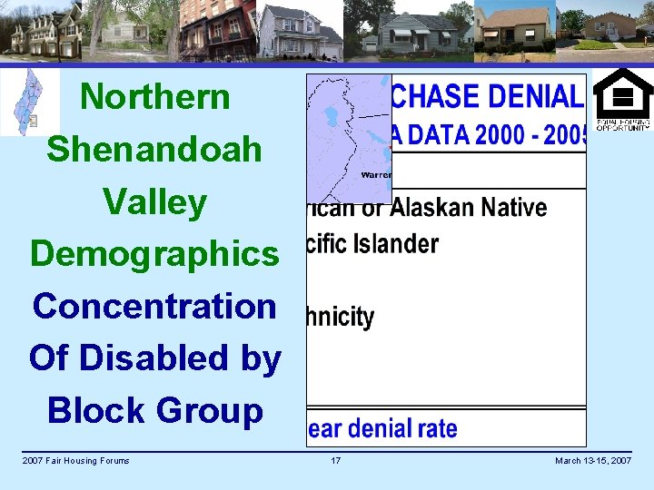 Northern Shenandoah Valley Demographics Concentration Of Disabled by Block Group 2007 Fair Housing Forums