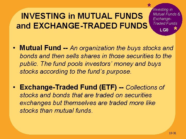 * INVESTING in MUTUAL FUNDS and EXCHANGE-TRADED FUNDS Investing in Mutual Funds & Exchange.