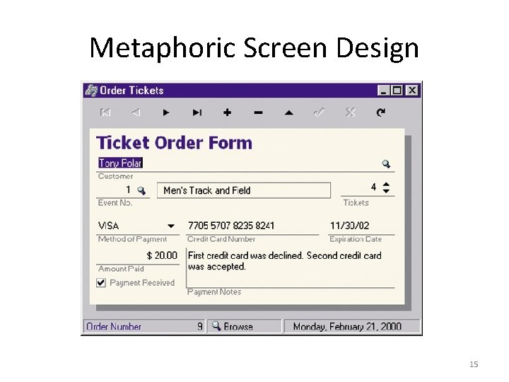 Metaphoric Screen Design 15 