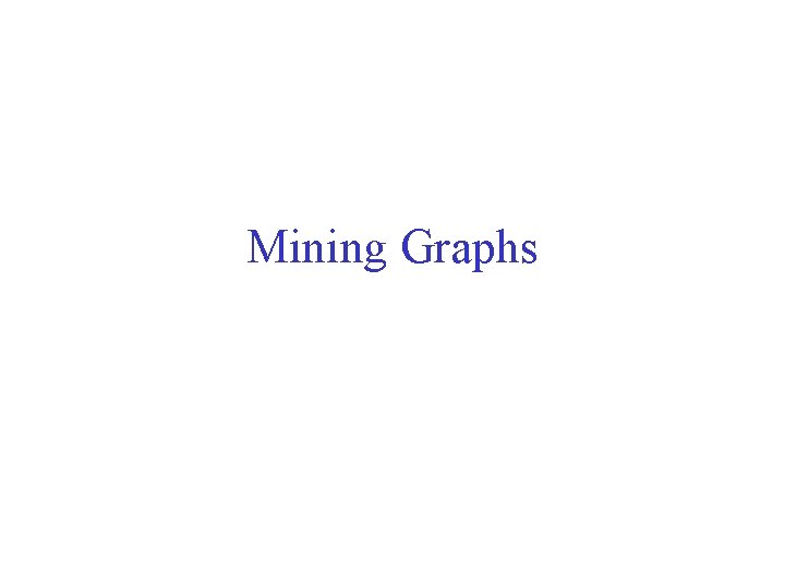 Mining Graphs 