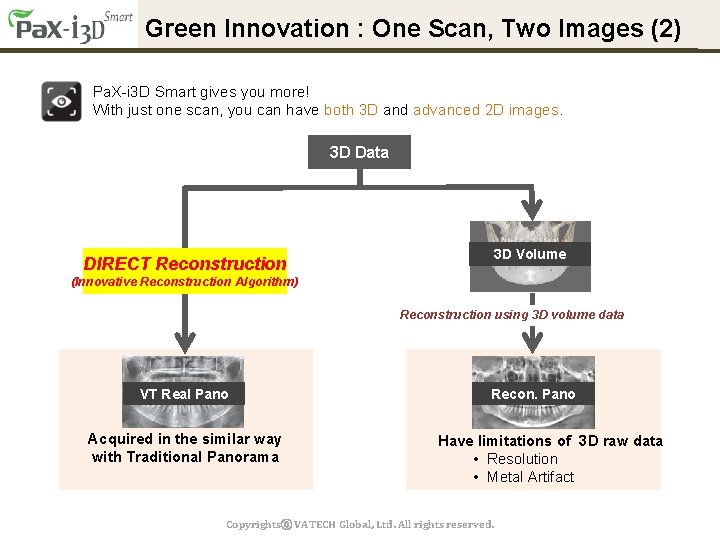 Green Innovation : One Scan, Two Images (2) Pa. X-i 3 D Smart gives