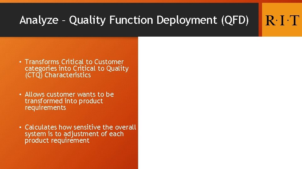Applying Lean SixSigma DMADV Methodology to the Design