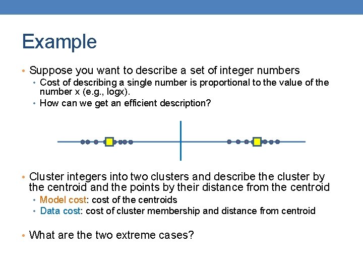 Example • Suppose you want to describe a set of integer numbers • Cost