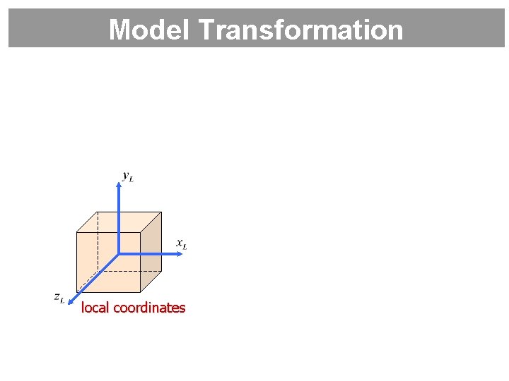 Model Transformation local coordinates 