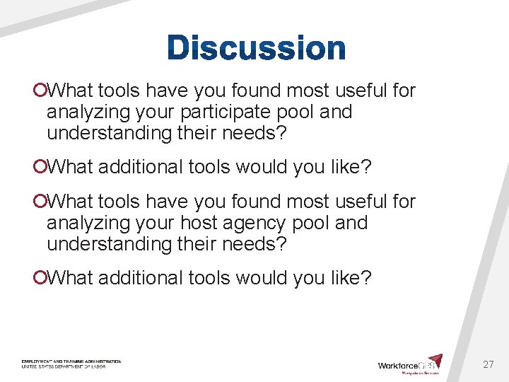 ¡What tools have you found most useful for analyzing your participate pool and understanding