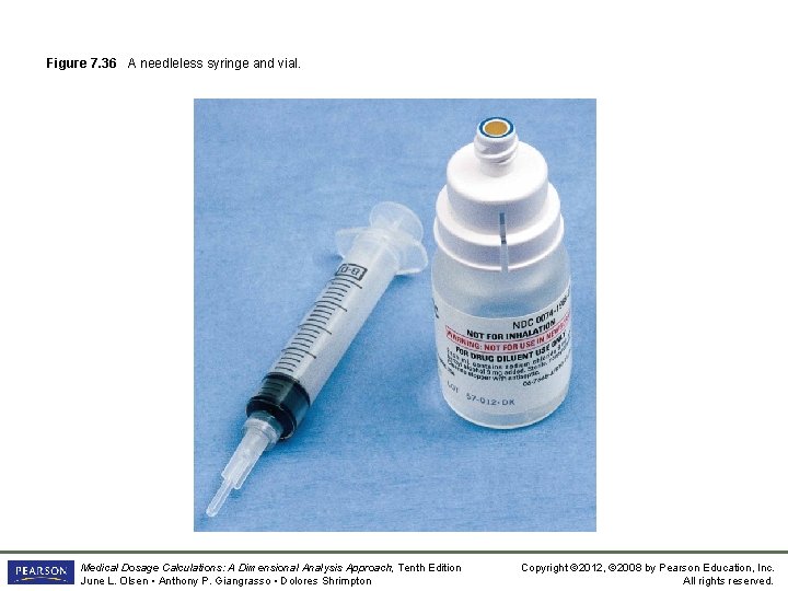 Figure 7. 36 A needleless syringe and vial. Medical Dosage Calculations: A Dimensional Analysis