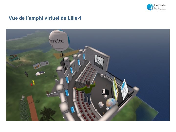 Vue de l’amphi virtuel de Lille-1 