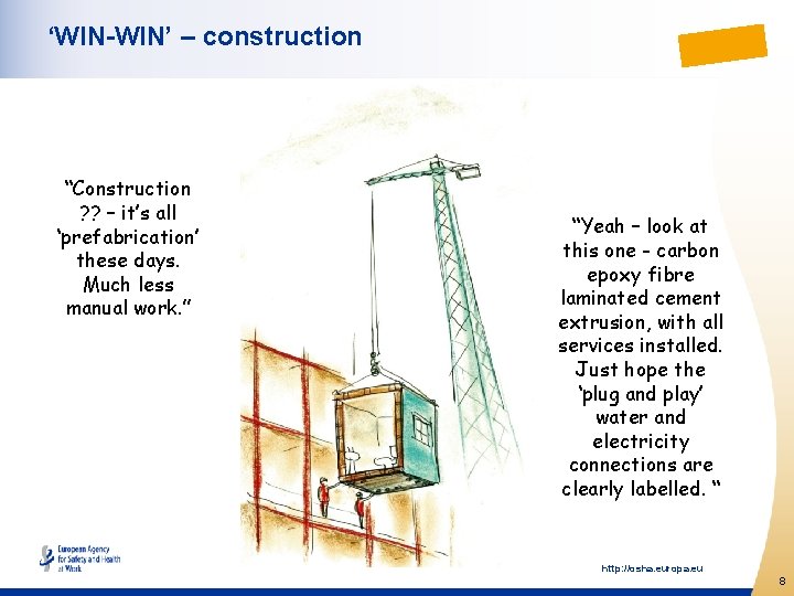 ‘WIN-WIN’ – construction “Construction ? ? – it’s all ‘prefabrication’ these days. Much less