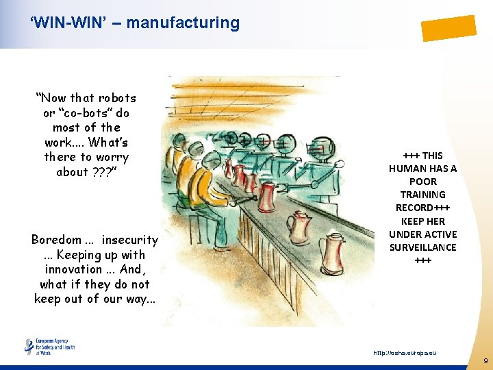 ‘WIN-WIN’ – manufacturing “Now that robots or “co-bots” do most of the work. .