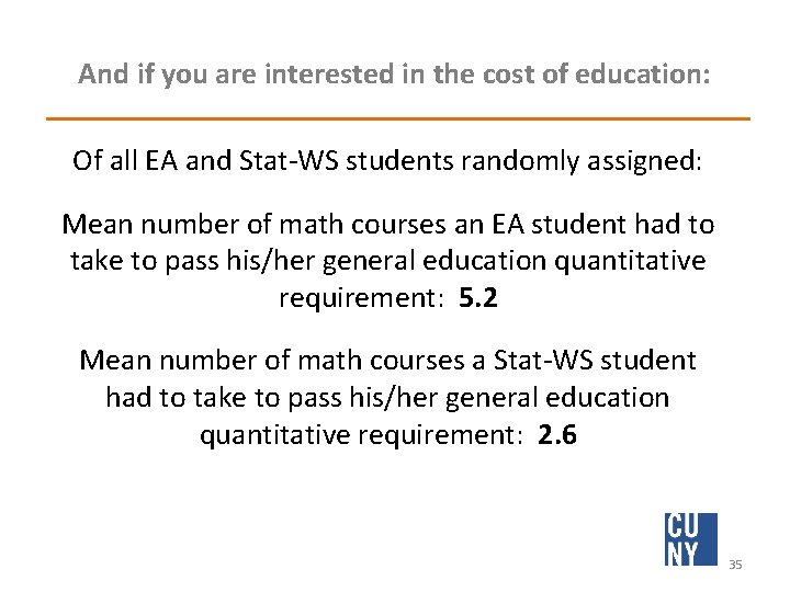 And if you are interested in the cost of education: Of all EA and