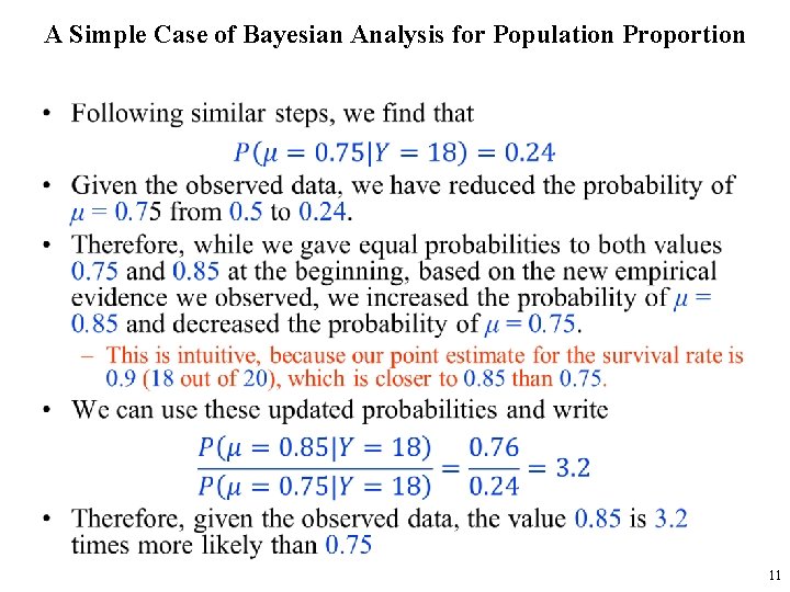 A Simple Case of Bayesian Analysis for Population Proportion • 11 