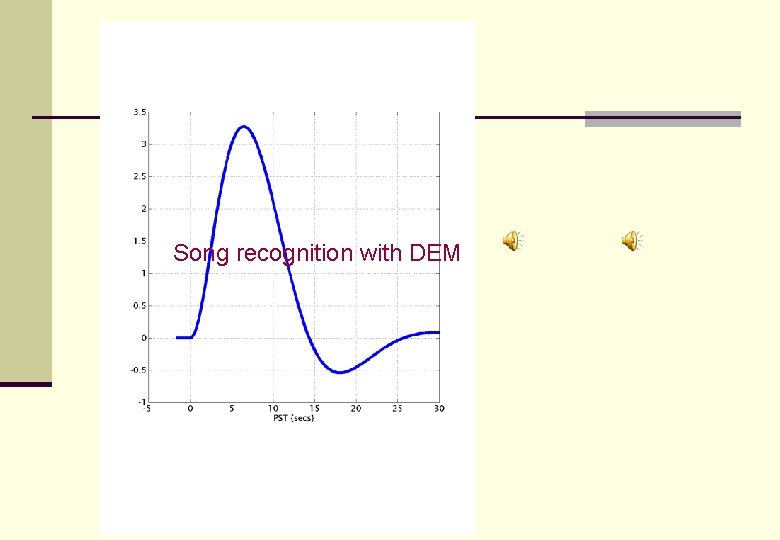 Song recognition with DEM Song recognition with DEM