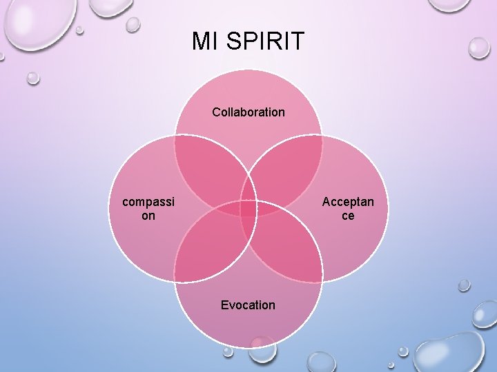 MI SPIRIT Collaboration compassi on Acceptan ce Evocation 