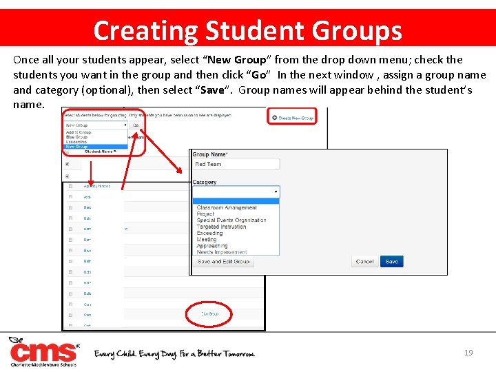 Creating Student Groups Once all your students appear, select “New Group” from the drop