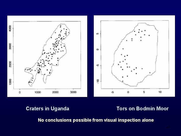 Craters in Uganda Tors on Bodmin Moor No conclusions possible from visual inspection alone