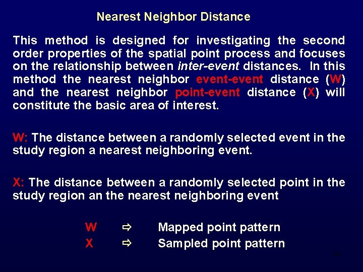 Nearest Neighbor Distance This method is designed for investigating the second order properties of