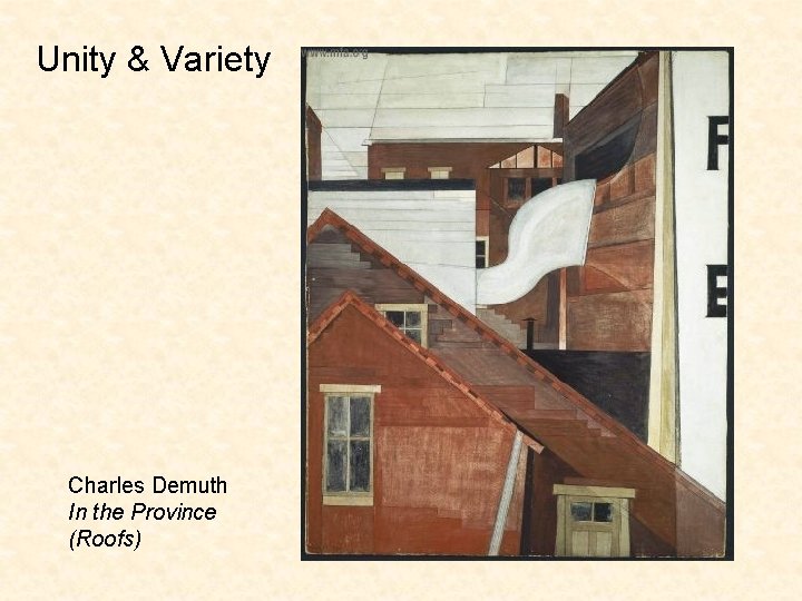 Unity & Variety Charles Demuth In the Province (Roofs) 