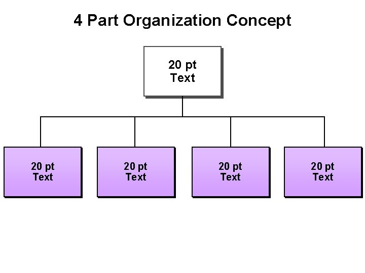 4 Part Organization Concept 20 pt Text 20 pt Text 