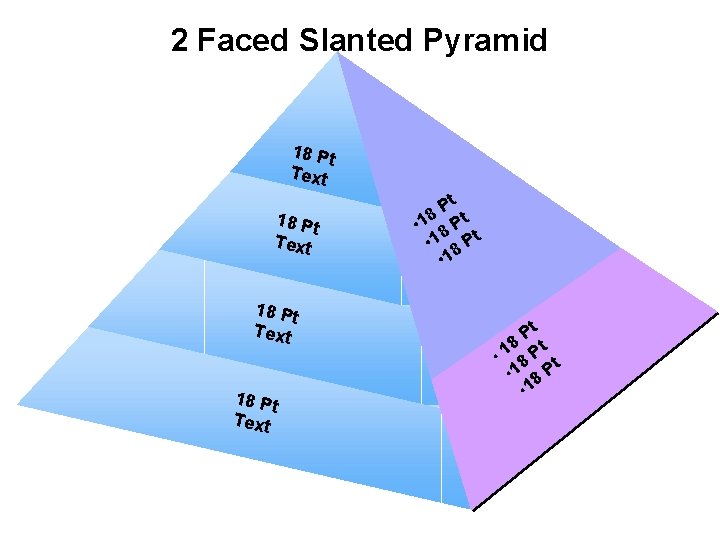 2 Faced Slanted Pyramid 18 Pt Text t P 8 • 1 8 Pt
