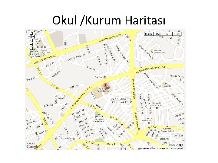 Okul /Kurum Haritası 