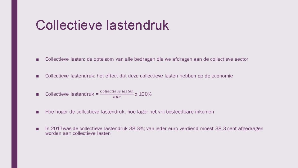 Collectieve lastendruk ■ 