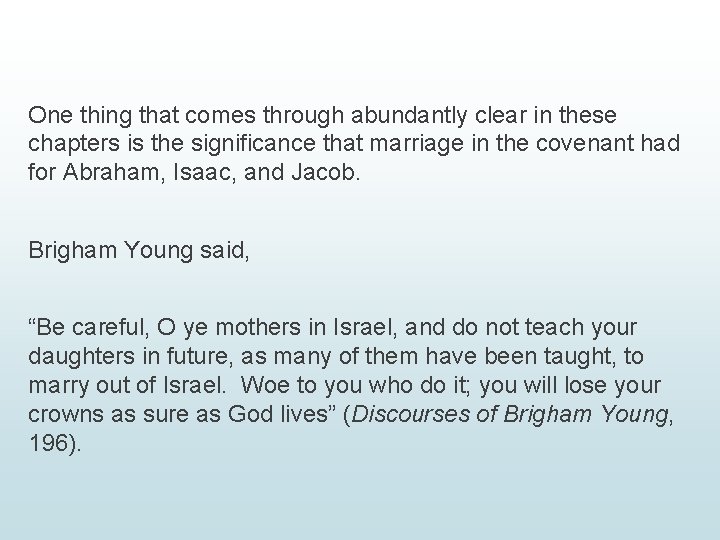 One thing that comes through abundantly clear in these chapters is the significance that