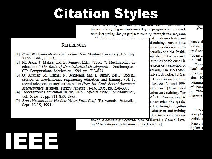 Citation Styles IEEE 