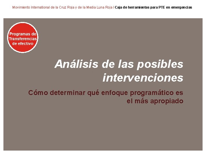 Movimiento International de la Cruz Roja y de la Media Luna Roja I Caja