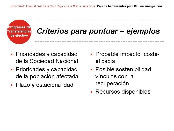 Movimiento International de la Cruz Roja y de la Media Luna Roja I Caja