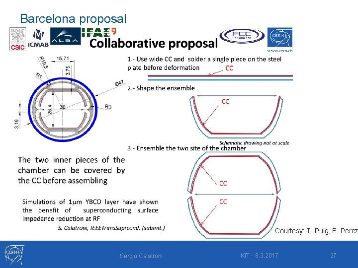 Barcelona proposal Courtesy: T. Puig, F. Perez Sergio Calatroni KIT - 8. 3. 2017