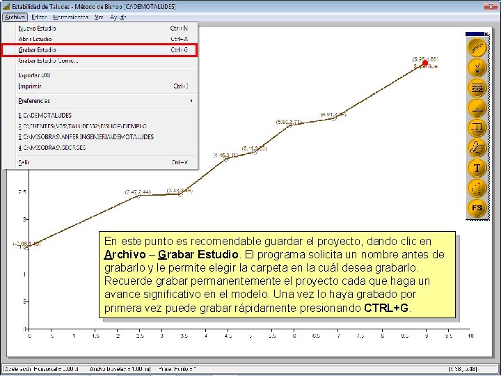 En este punto es recomendable guardar el proyecto, dando clic en Archivo – Grabar