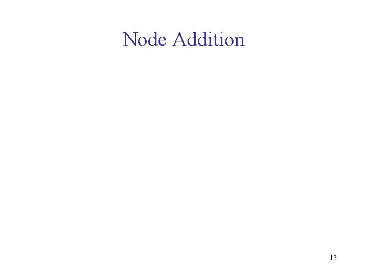 Node Addition 13 