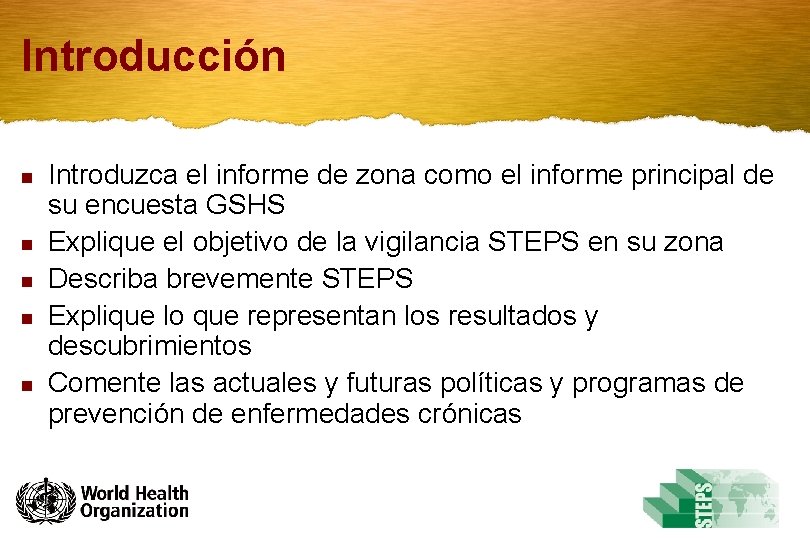 Introducción n n Introduzca el informe de zona como el informe principal de su