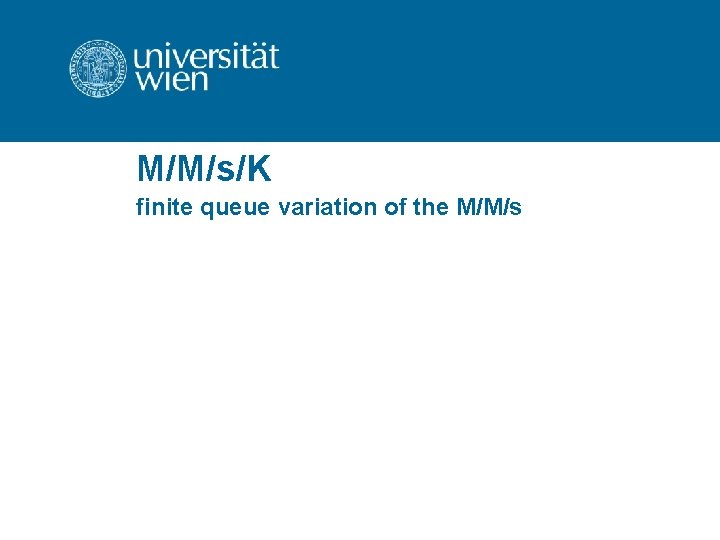 M/M/s/K finite queue variation of the M/M/s 