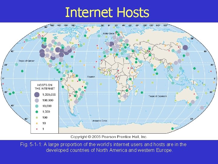 Internet Hosts Fig. 5 -1 -1: A large proportion of the world’s internet users
