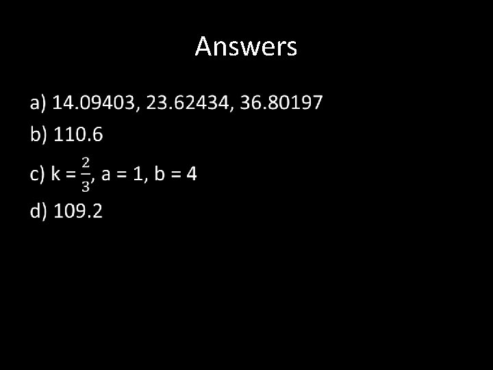 Answers • 