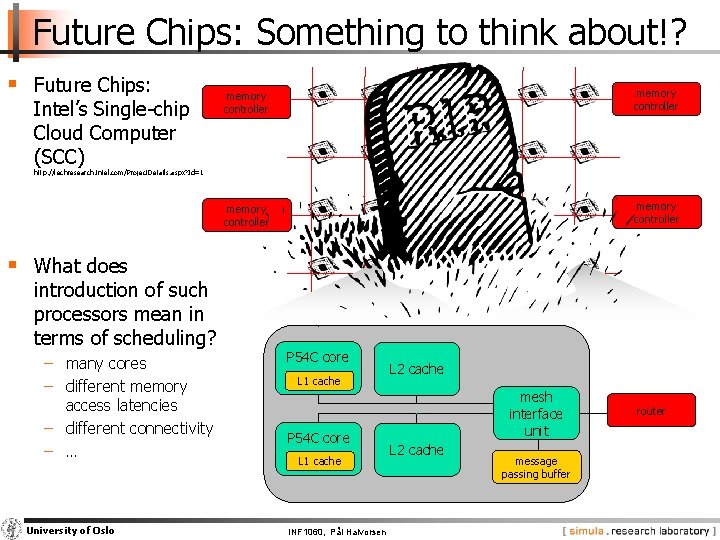 Future Chips: Something to think about!? § Future Chips: Intel’s Single-chip Cloud Computer (SCC)