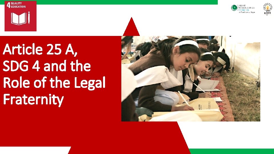 Article 25 A, SDG 4 and the Role of the Legal Fraternity 